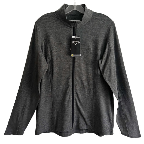 New Callaway Space Dye Gray Black Weather Series Jacket L - Picture 1 of 7